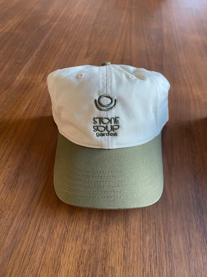 Stone Soup Baseball Cap - Cream and Sage Green
